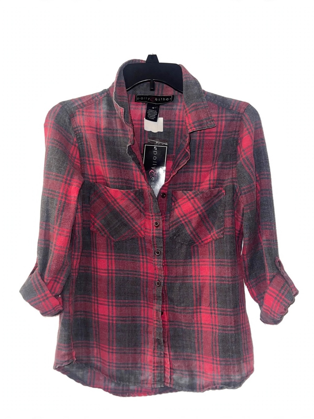 NWT Polly & Esther Burnout Flannel pattern Sz Med